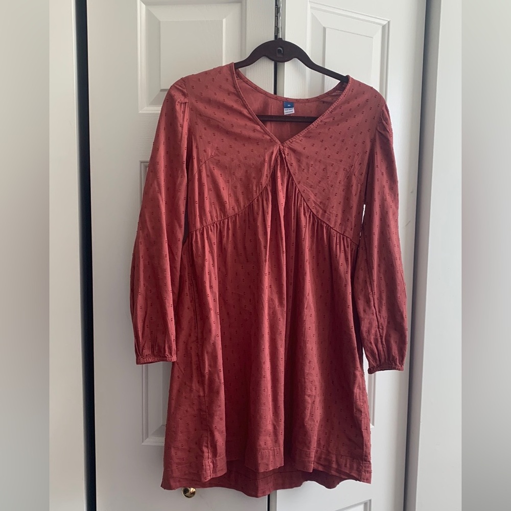 Blush Red Old Navy Peasant Dot Dress-XS